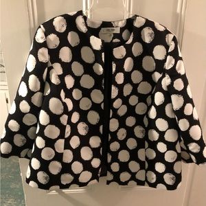 Size 24W black and white blazer.